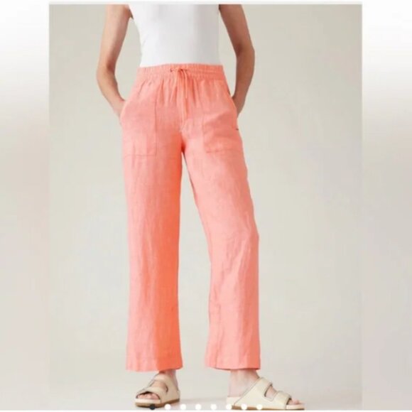 Retreat Linen High Rise Wide Leg Pant 14 Petite - Picture 1 of 7